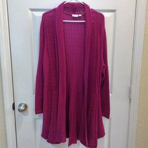 Kim Rogers Woman - Long Cardigan Sweater - Women's Plus 1X